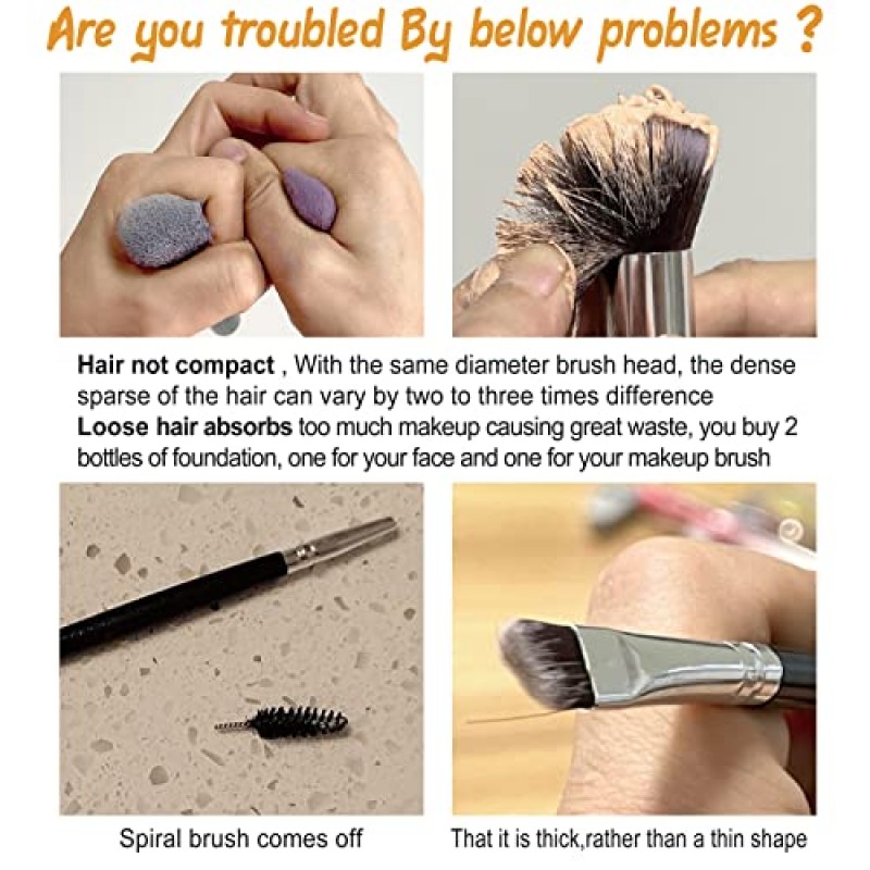 Bueart Design ULTRA SOFT DENSE HAIR 라벨이 붙은 메이크업 브러쉬 세트 프리미엄 합성 비건 헤어 파운데이션 컨실러 아이섀도 페이스 컨투어 메이크업 브러쉬 세트가 포함된 전문 ​​블랙 메이크업 브러쉬 세트