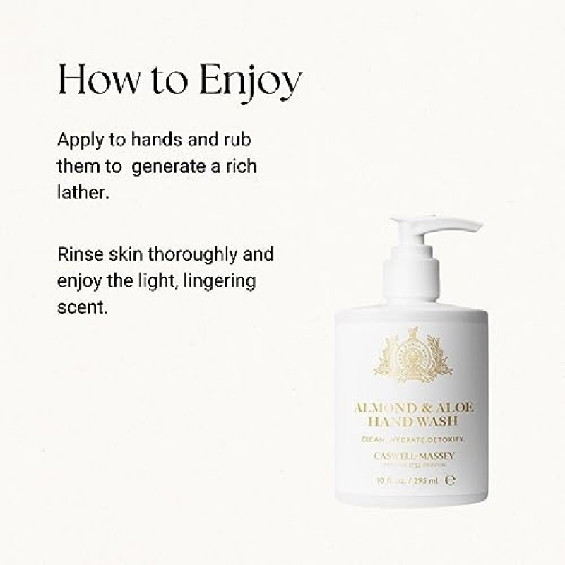 Caswell-Massey Centuries 버베나 핸드 워시, 밝은 감귤 향이 나는 써니 버베나, 피부를 좋아하는 식물 혼합물, 보습 핸드 비누, 10 Fl Oz