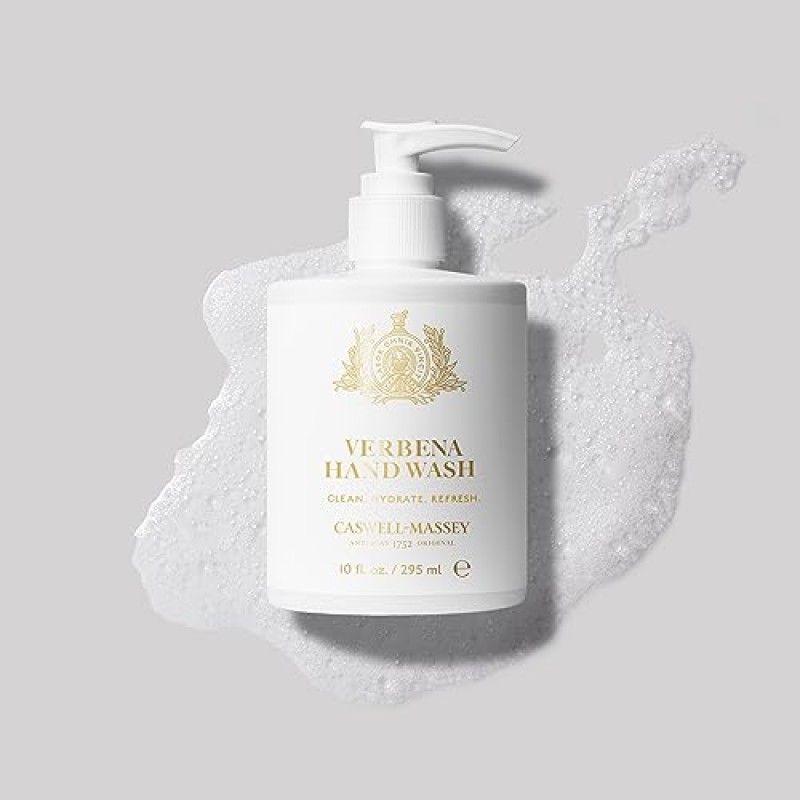 Caswell-Massey Centuries 버베나 핸드 워시, 밝은 감귤 향이 나는 써니 버베나, 피부를 좋아하는 식물 혼합물, 보습 핸드 비누, 10 Fl Oz