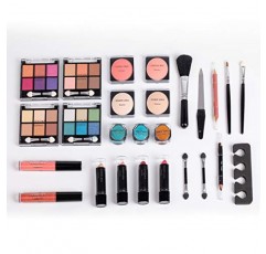 DUER LIKA 캐리 올 트렁크 트레인 케이스(화장품 포함) 및 재사용 가능한 흑백 알루미늄 케이스(화이트)