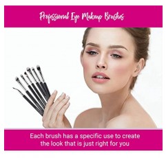 Keshima의 프로페셔널 아이 메이크업 브러쉬, 세트에는 아이섀도 브러쉬, 아이섀도 스머지 브러쉬, 아이 섀도우 블렌딩 브러쉬, 각진 주름 브러쉬, 펜슬 브러쉬, 각진 아이라이너, 구부러진 아이라이너 브러쉬가 포함되어 있습니다.