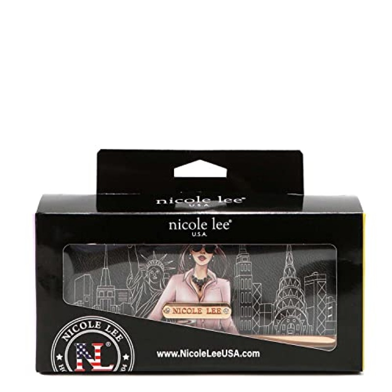 DESTINY BY NICOLE LEE 화장품 파우치 Kisslock 메이크업 가방 세면용품 액세서리 지갑 홀더 여행용 에코 가죽 여성용 PRT7304 Career Woman