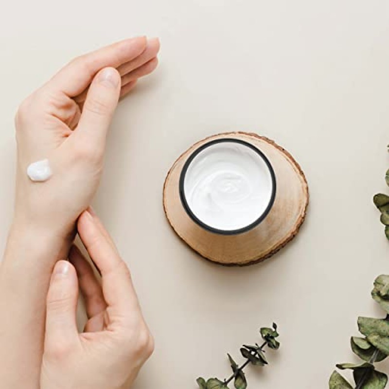 검은색 화장품 용기, 뚜껑이 있는 소형 용기, 플라스틱, 2 Fl Oz, 160 ML, 24팩, TSA 승인 로션, 연고, 바디 버터, 크림, 메이크업, 세면도구용 용기(내부 라이너 포함)