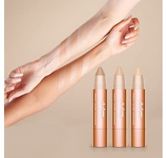 M. 아삼 매직 피니쉬 퍼펙트 블렌드 컨실러 누드, 다크서클, 불규칙성 및 작은 결점을 쉽게 감춤. 메이크업에도 컨투어링에 적합, 빌드 가능한 커버력, 비사보롤 함유, 0.10온스