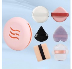 outopen 2pcs 실리콘 메이크업 스펀지 케이스 - 통기성 라운드, 휴대용 여행용 사이즈 파운데이션 파우더 퍼프 보관 가방, 재사용 가능한 뷰티 블렌더 홀더 화장품 도구(핑크 + 카키)