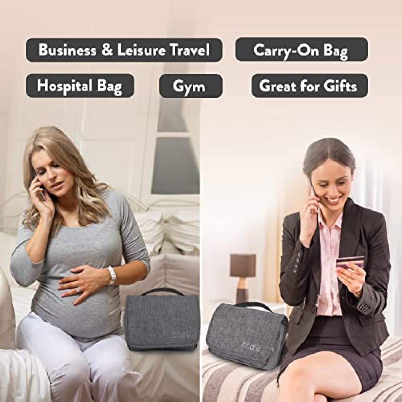 여성을 위한 럭셔리 천연 30피스 여행용 액세서리 키트 - 휴가, 병원 가방, 산후 여행용 가방에 들어 있는 TSA 준수 크기 세면도구