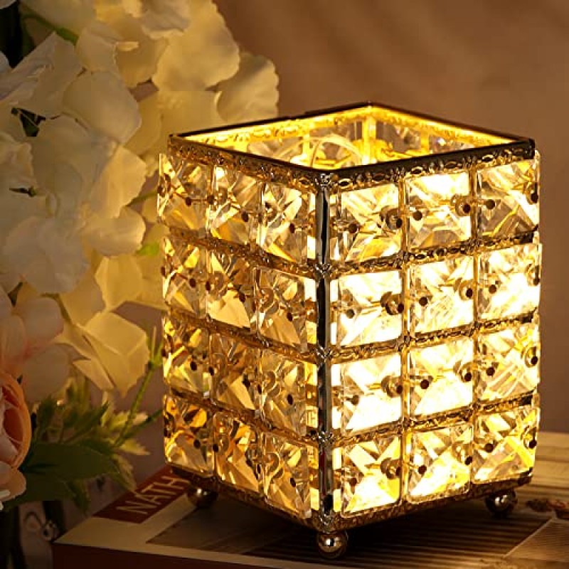 2 팩 크리스탈 메이크업 브러쉬 홀더 주최자 화장품 브러쉬 보관 컵 손수 펜 연필 홀더 컨테이너, 광장