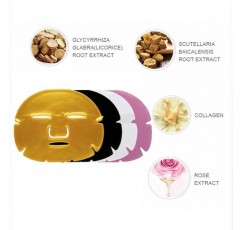 니엘리스 콜라겐 페이스 시트 마스크 - 모든 피부용 콜라겐 안티에이징 한국형 페이스 시트 마스크 - 콜라겐과 24K 골드가 함유된 럭셔리 15매 시트 - 엄마, 여자친구, 아내를 위한 선물(24K 골드)