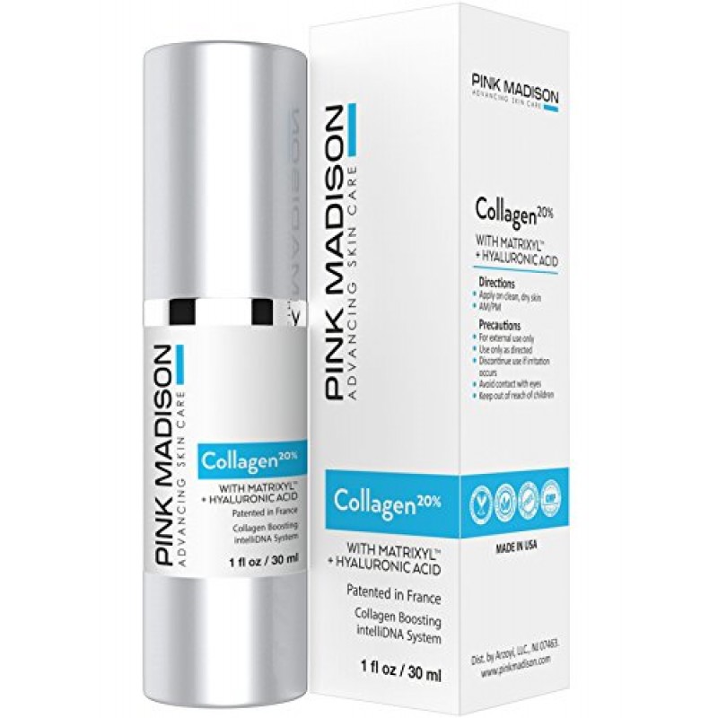 페이스용 콜라겐 세럼 - 매트릭스실 및 히알루론산 - 남성과 여성을 위한 럭셔리 안티 에이징 페이스 세럼 트리트먼트 포뮬러. 잔주름과 눈 밑 주름에 효과적입니다.