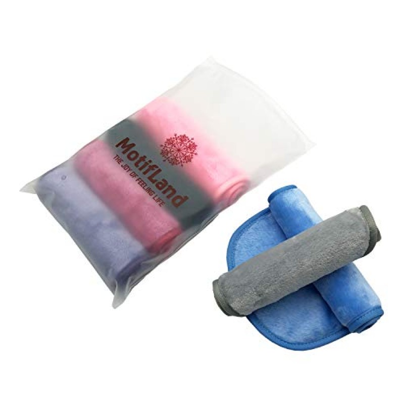 MotifLand 천연 메이크업 리무버 천 극세사 재사용 가능한 속건성 수건 울트라 소프트 럭셔리 페이스 타올(6개, 다양한 색상)
