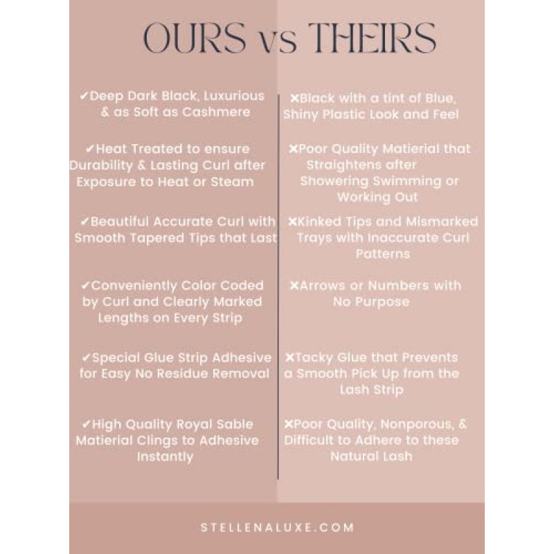 볼륨 속눈썹 연장 럭셔리 캐시미어 인조 밍크 메가 볼륨 및 볼륨 속눈썹 더블 블랙 및 브라운 .03, .05, .07 C, CC, D 컬 전문 볼륨 속눈썹 연장용 Stellena Luxe™(14MM(.03 직경), CC 컬( 보라색 라벨))