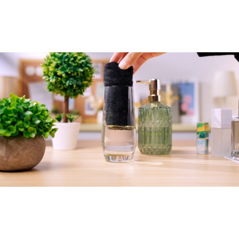 13 x 13 인치 메이크업 수건 재사용 가능한 메이크업 리무버 천 페이셜 클렌징 메이크업 타올 면 부드러운 화장품 타올 물 흡수성 메이크업 천 여성용 페이스 타올 스킨 케어, 블랙 (12 개)