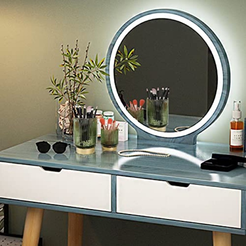 Fvstar 2pcs 메이크업 브러쉬 홀더, 유리 화장품 아이 라이너 디스플레이 컵 독특한 빈티지 메이크업 연필 홀더 장식 드레서 메이크업 주최자 사무실 데스크탑 연필 홀더 (녹색)