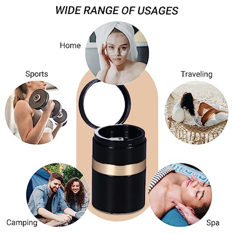 2팩 에어리스 펌프 용기, 모이스처라이저 펌프 디스펜서, 리필형 크림 용기 진공 펌프 병 디스펜서 여행용 크기 로션 및 크림용 빈 용기 모이스처라이저(1oz-2pcs, 검정색)