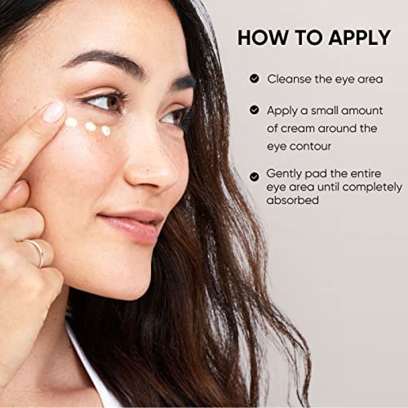 다크서클과 붓기를 위한 비탈리신 카페인 아이 크림, 노화 방지 주름과 잔주름 감소, 카페인, 레티놀, 펩타이드 및 히알루론산 함유 0.7 fl oz