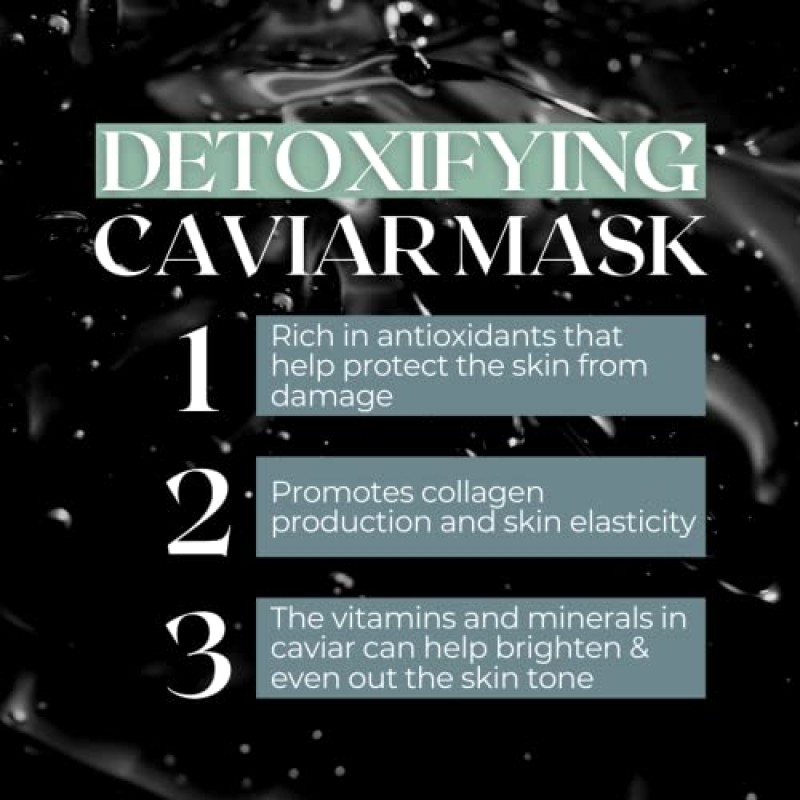 마린 콜라겐과 비타민 E가 함유된 페이잔트 스킨케어 캐비어 페이스 마스크 - 전문 스파 품질, 모든 피부 유형, 수분 공급 및 스무딩, 16온스