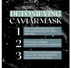 마린 콜라겐과 비타민 E가 함유된 페이잔트 스킨케어 캐비어 페이스 마스크 - 전문 스파 품질, 모든 피부 유형, 수분 공급 및 스무딩, 16온스