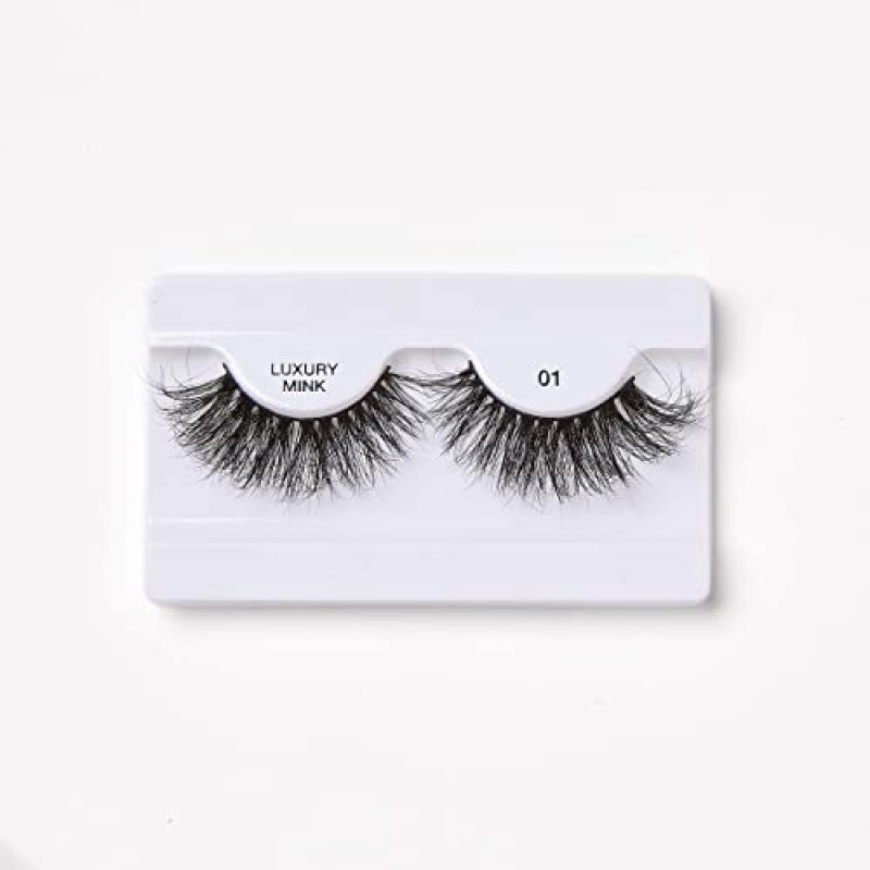 i-ENVY 럭셔리 밍크 컬렉션 인조 속눈썹 100% 리얼 밍크 글래머러스 아이 룩 래쉬 최대 푹신함 3D 멀티 컬 앵글(2팩)