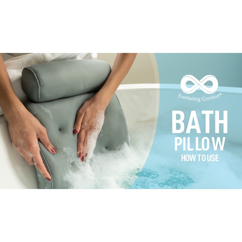 영원한 편안함 럭셔리 목욕 베개 - 욕조, 스파, 몸을 담글 수 있는 머리, 목, 등 지지 쿠션