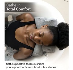 영원한 편안함 럭셔리 목욕 베개 - 욕조, 스파, 몸을 담글 수 있는 머리, 목, 등 지지 쿠션