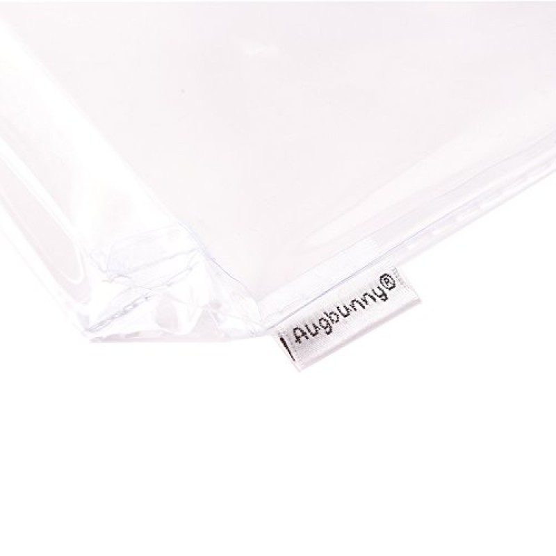 Augbunny 다목적 방수 투명 비닐 지퍼가 달린 세면용품 화장품 메이크업 파우치 (프렌치 테이프 포함) 4팩