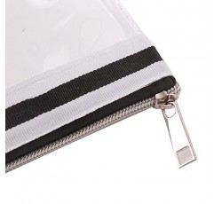 Augbunny 다목적 방수 투명 비닐 지퍼가 달린 세면용품 화장품 메이크업 파우치 (프렌치 테이프 포함) 4팩