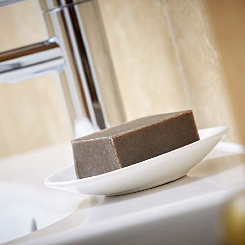 럭셔리 수제 비누 - 풍부한 앰버 향과 차분한 샌들우드 향이 나는 천연 비누 바 - 팜유 없음, 방부제 없음, 플라스틱 없음, 동물 실험 없음 (1)