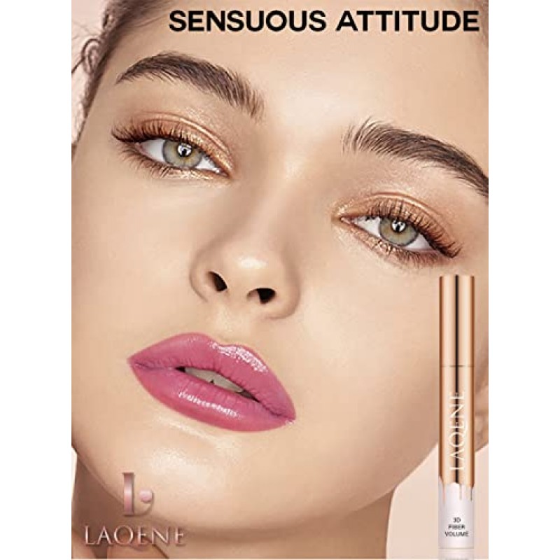 LAQENE 럭셔리 라인: 마스카라 - 영양이 풍부하고 훌륭합니다. 당신을 잊을 수 없는 모습으로 만들어줍니다. 부드럽고 크리미한 질감. 오래 지속되는 블랙 방수 - 비건 및 동물 실험 없음.