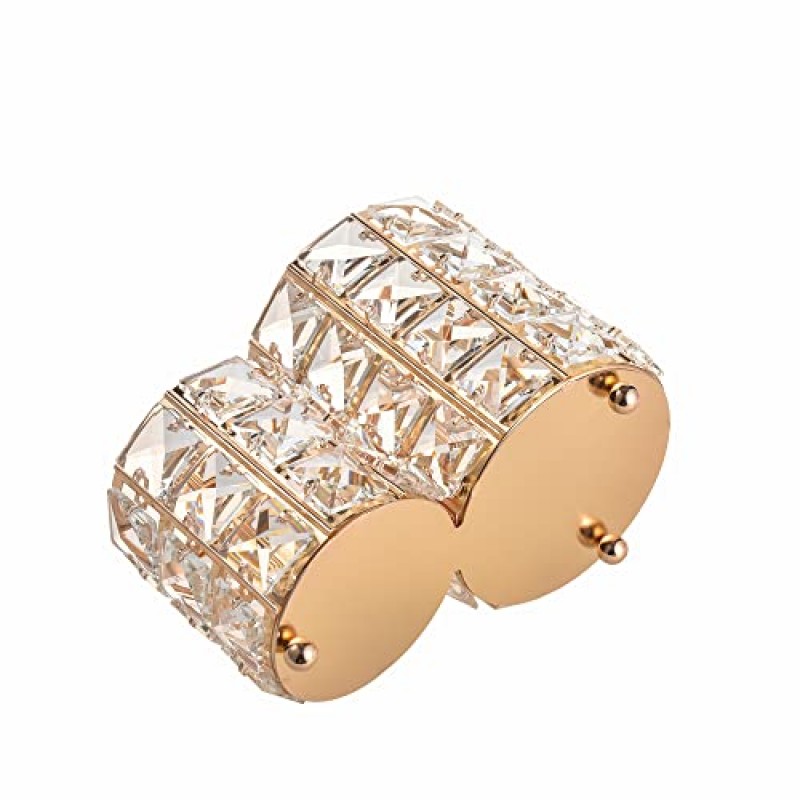 Feyarl 크리스탈 메이크업 브러쉬 홀더 블링 손수 빗 브러쉬 펜 연필 홀더 냄비 컵 보관 화장품 도구 주최자 컨테이너 드레서 사무실을위한 화려한 장식 (골드)