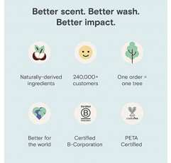 FREY 내추럴 바디 워시 - 코코넛, 아르간, 사차인치 및 마카다미아 영양 오일이 함유된 보습 샤워 젤 - 민감한 피부를 위한 부드러운 클렌징 - 자스민 로즈 화이트 시더 향 - 16온스 병