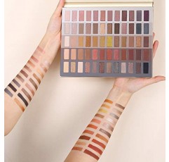 UCANBE 60가지 색상 네이키드 아이섀도 팔레트 + 15개 메이크업 브러쉬 세트, 올인원 누드 뉴트럴 스모키 메이크업 팔레트, 브러쉬 도구, 색소 웜 매트 쉬머 파우더 아이 섀도우 화장품 할로윈 뷰티 키트