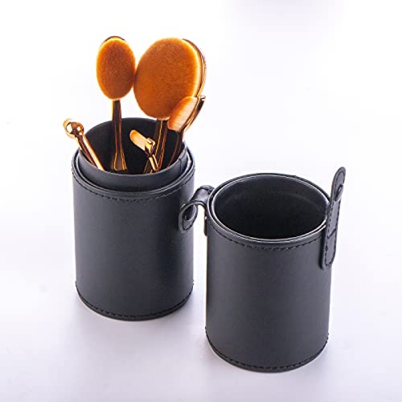 Yoseng 타원형 파운데이션 브러쉬 5 Pcs 칫솔 메이크업 브러쉬 Fast Flawless Application 리퀴드 크림 파우더 파운데이션 메이크업 브러쉬 케이스 포함