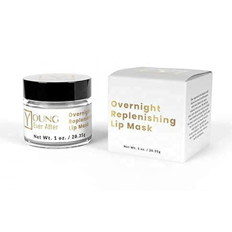 Young Ever After Overnight Replenishing 립 마스크 - 비건 럭셔리 립 테라피 - 부드럽고 유연하며 통통한 입술을 위한 수분 공급 및 재생 립 모이스처라이저가 포함된 모든 식물 기반 포뮬레이션 립 케어 제품