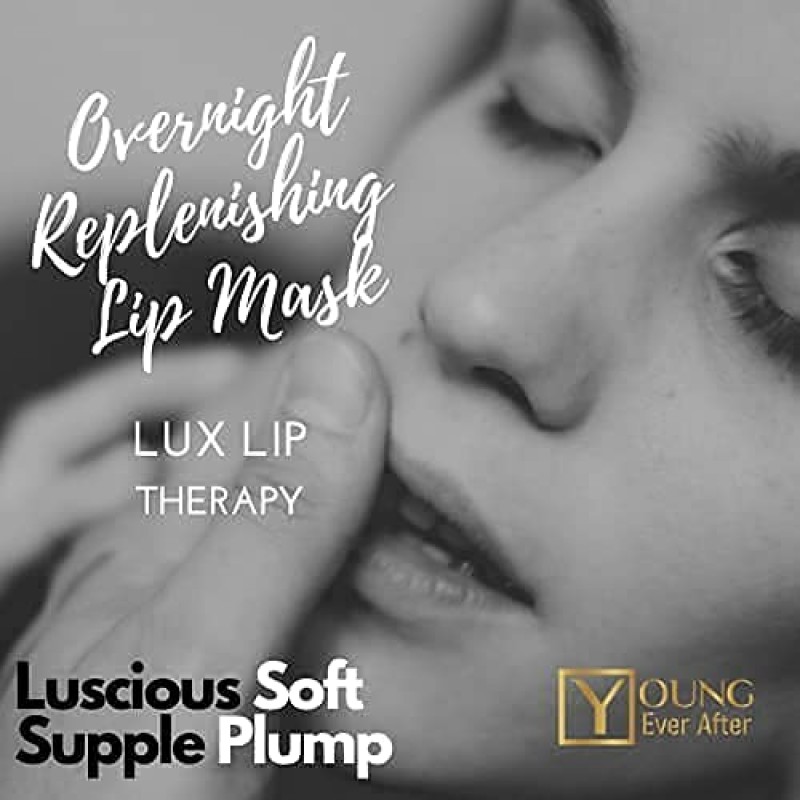 Young Ever After Overnight Replenishing 립 마스크 - 비건 럭셔리 립 테라피 - 부드럽고 유연하며 통통한 입술을 위한 수분 공급 및 재생 립 모이스처라이저가 포함된 모든 식물 기반 포뮬레이션 립 케어 제품