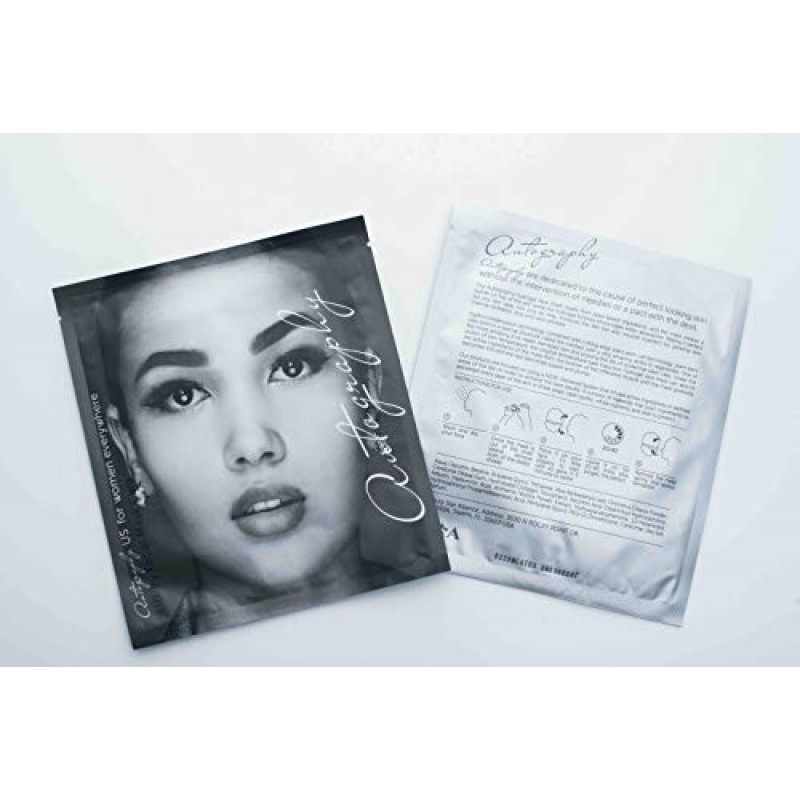 오토그래피 뉴 와우 마스크 박스 - 콜라겐과 히알루론산이 함유된 럭셔리 페이셜 마스크 - 주름 방지 및 노화 방지 피부를 선사하는 콜라겐 페이스 마스크 - 젊어 보이는 풀 페이스 마스크 페이퍼 뷰티