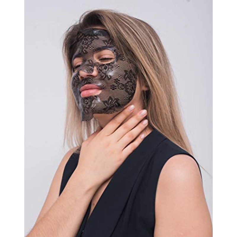 오토그래피 뉴 와우 마스크 박스 - 콜라겐과 히알루론산이 함유된 럭셔리 페이셜 마스크 - 주름 방지 및 노화 방지 피부를 선사하는 콜라겐 페이스 마스크 - 젊어 보이는 풀 페이스 마스크 페이퍼 뷰티