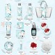 여성을 위한 스파 선물, 여성을 위한 오션 블리스 선물 바구니, 여성을 위한 생일 선물 14Pcs 샤워 젤, 샤워 기선, 목욕 폭탄, 장미 꽃잎, 거품 목욕, 실버 럭셔리 가방, 그녀를 위한 선물…
