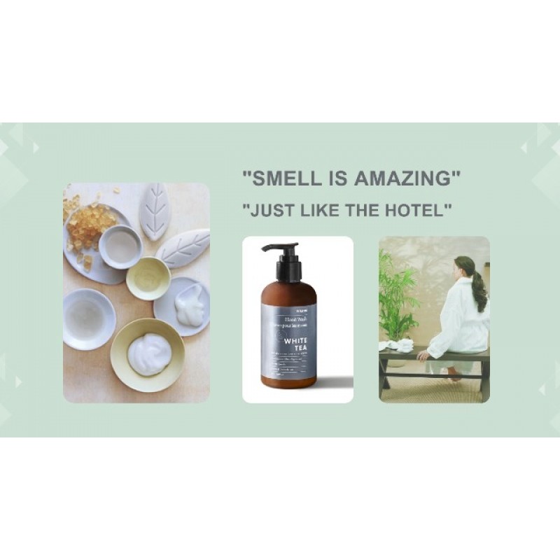 웨스틴 화이트 티 리퀴드 핸드 솝 - 알로에와 결합된 시그니처 화이트 티 향 - 아로마테라피 - 럭셔리 호텔 스파 컬렉션 - 8온스