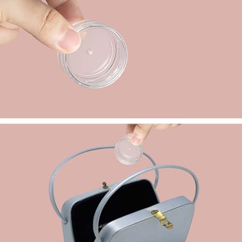 Bekith 108 세트 투명 빈 3그램/3ML 플라스틱 냄비 항아리, 뚜껑이 있는 화장품 용기