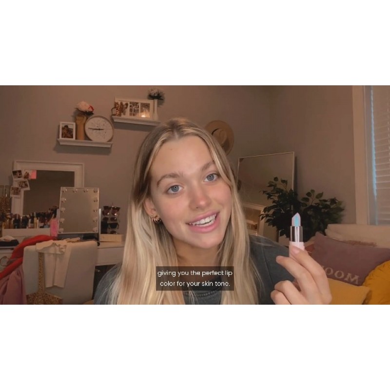 윙키 럭스 글리머 밤, pH 틴티드 립밤, 컬러 체인징 립스틱, 비건 하이드레이팅 립밤, 로즈