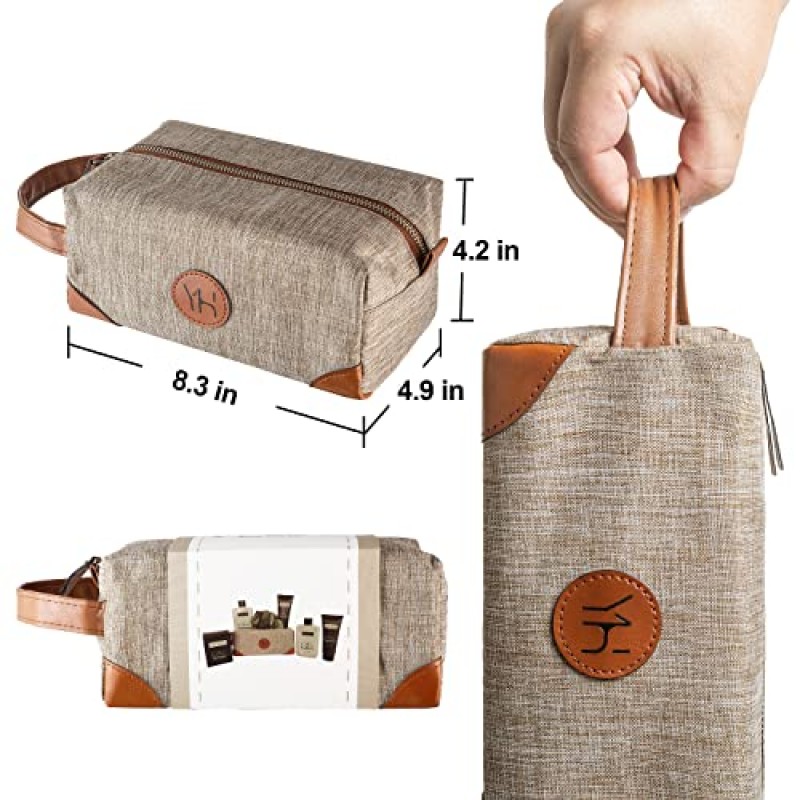 Yard House 남성용 목욕 및 바디 선물 세트 - 머스크 및 블론드 우드 - 아빠, 남편을 위한 딸, 아내, 아들의 럭셔리 아버지날 선물 - 세면용품 가방에 들어 있는 그를 위한 편안한 스파 키트 w. 풀사이즈 아이템