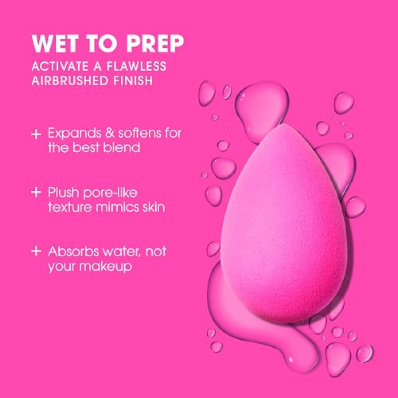 뷰티블렌더® | 오리지널 블렌더 메이크업 스펀지 | 블렌드 리퀴드 파운데이션, 파우더, 크림 | 연속 무료 신청 | 비건, 잔인함 방지 | 미국산