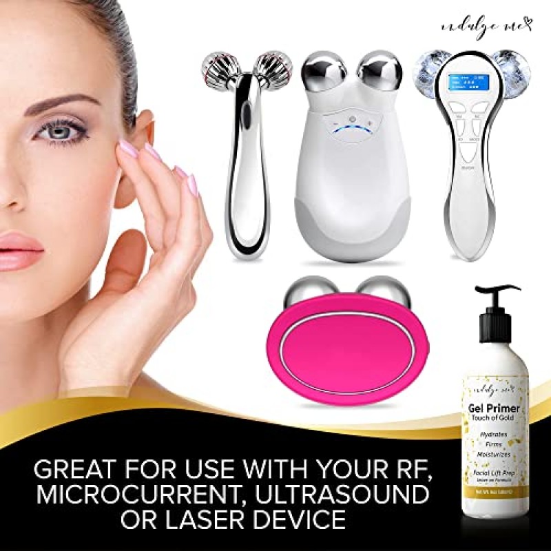 전도성 젤 - 페이셜 하이드레이팅 리브온 젤 프라이머, 히알루론산, 콜라겐 펩타이드, 나이아신아마이드, 비타민 E, 금박