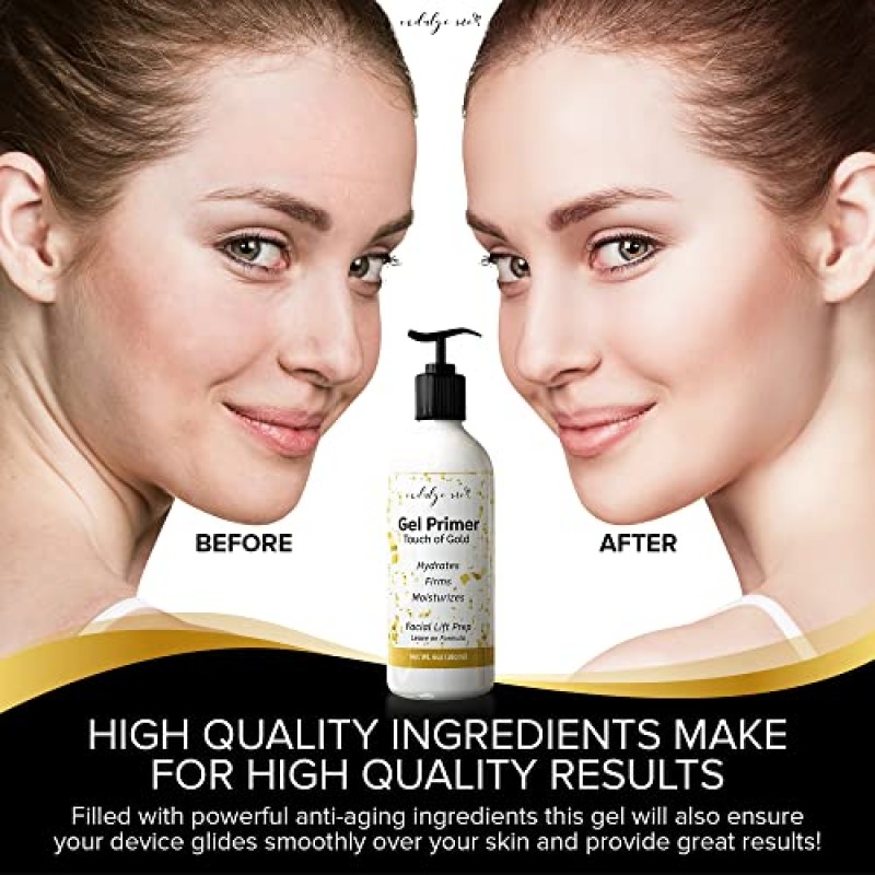 전도성 젤 - 페이셜 하이드레이팅 리브온 젤 프라이머, 히알루론산, 콜라겐 펩타이드, 나이아신아마이드, 비타민 E, 금박