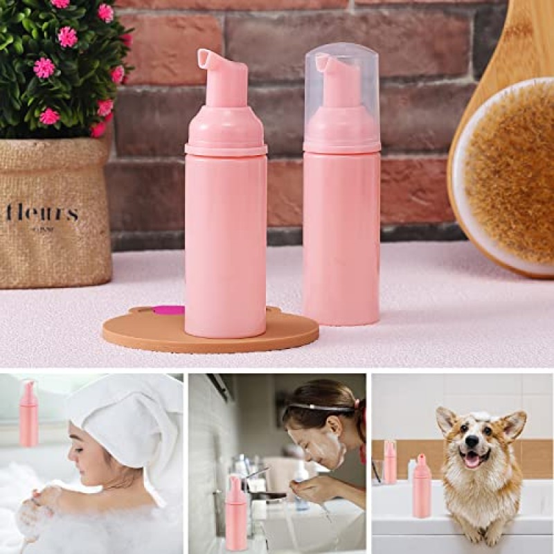 36개 2온스 빈 거품 비누 디스펜서 병 래쉬 클렌저 병 샴푸 로션 손 소독제 화장품 카스티야 BPA 프리 리필 청소