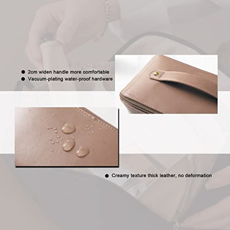 REWMET 휴대용 베개 메이크업 가방, 대용량 여행용 화장품 가방, 다기능 수납 메이크업 가방, 메이크업 정리 가방, 화장품 여행 가방(카푸치노)