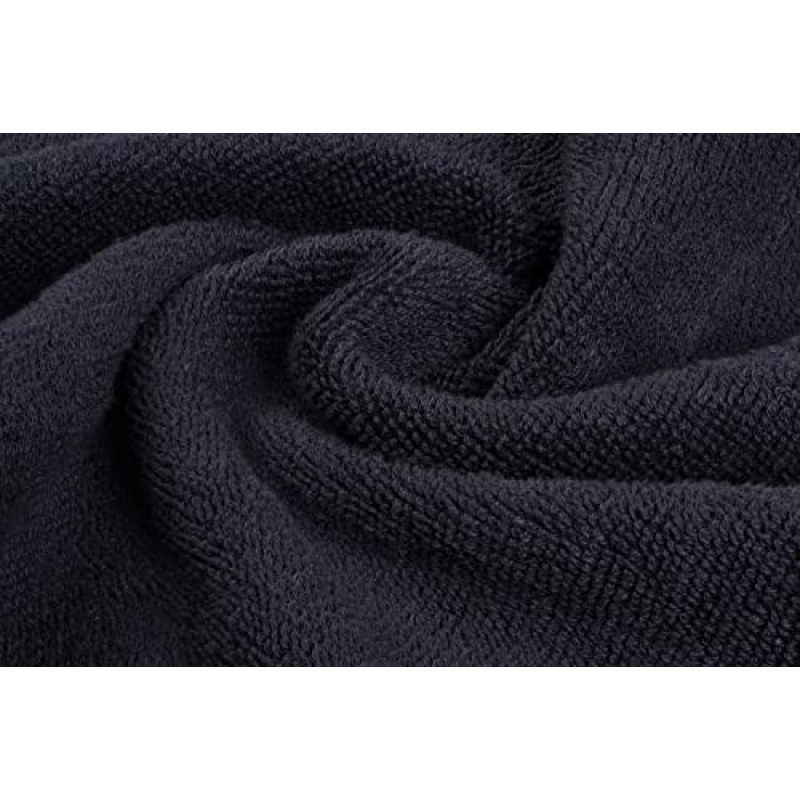 [12팩] 블리치 세이프 블랙 메이크업 타월 | 럭셔리 울트라 소프트 면 세안 수건 메이크업 제거