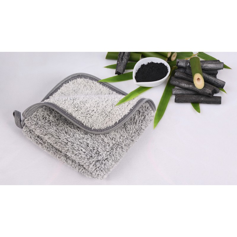 Sunland 마이크로 화이버 페이스 타올 재사용 가능한 메이크업 리무버 천 대나무 숯 페이스 천 목욕용 페이셜 수건 11 인치 x 11 인치 6 팩