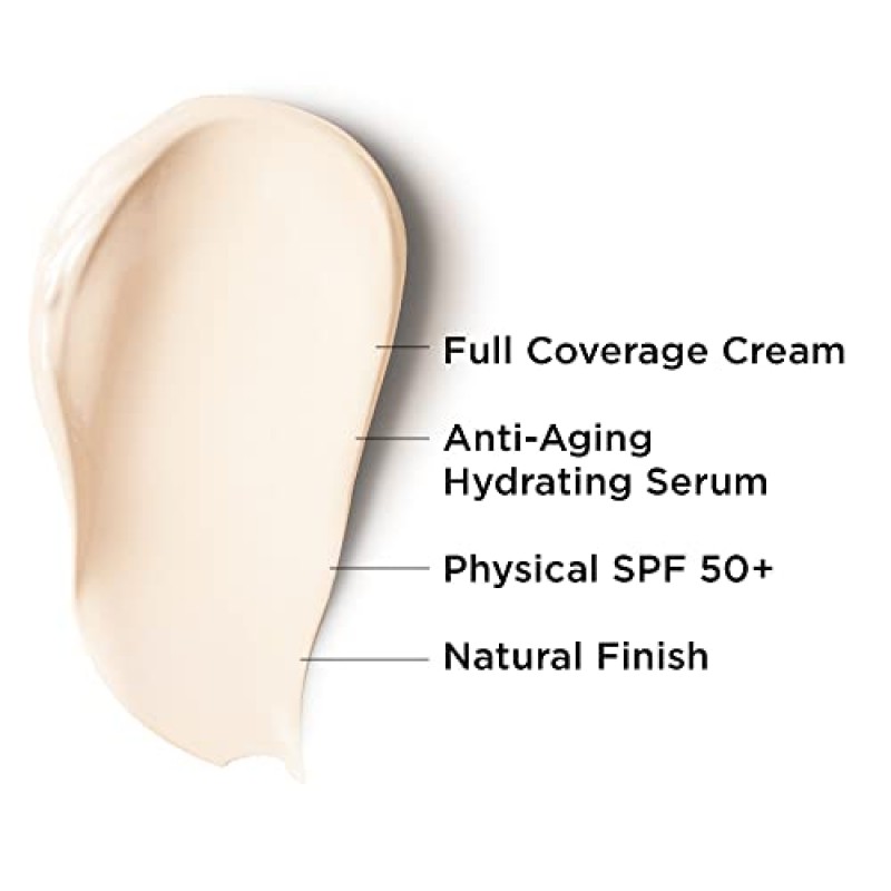 IT Cosmetics Your Skin But Better CC+ 크림 여행용 크기 - 색상 교정 크림, 풀 커버리지 파운데이션, 하이드레이팅 세럼 및 SPF 50+ 자외선 차단제 - 천연 마감 - 0.4 fl oz