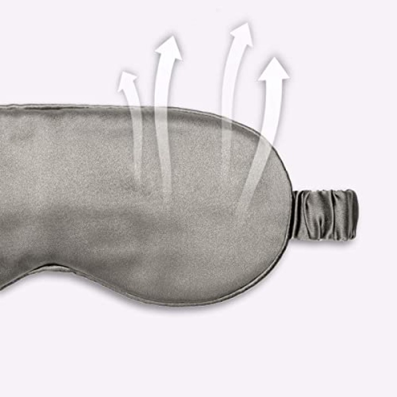 Yanser Luxury 실크 슬립 마스크 100% 멀베리 실크 아이 마스크 - 아이 커버 - 아이 셰이드 - 눈가리개 - 노화 방지 - 스킨 케어 - 울트라 소프트 - 가볍고 편안함 - 여행 가방 - 선물 패키지(N-그레이)